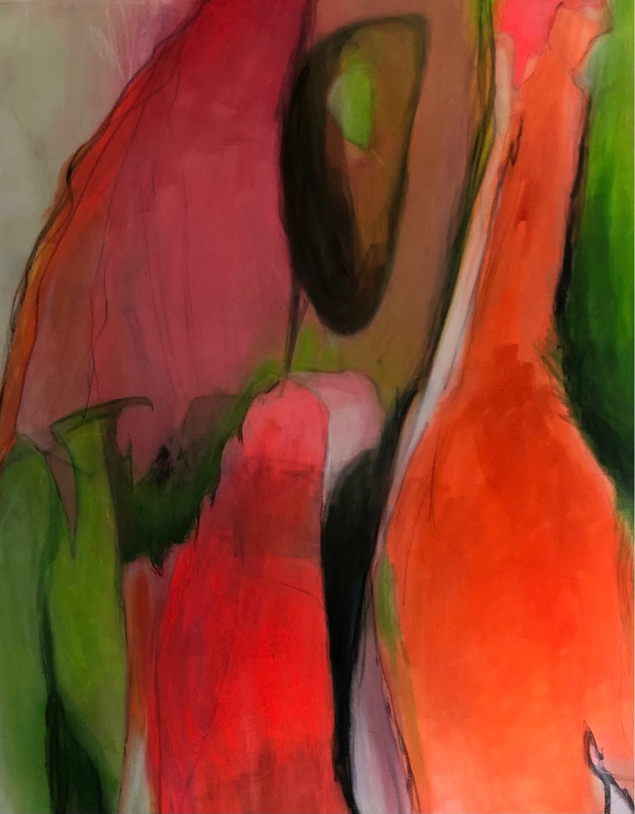 Augenblick 2, 2018, Acryl Öl auf Leinwand, 80x100 cm