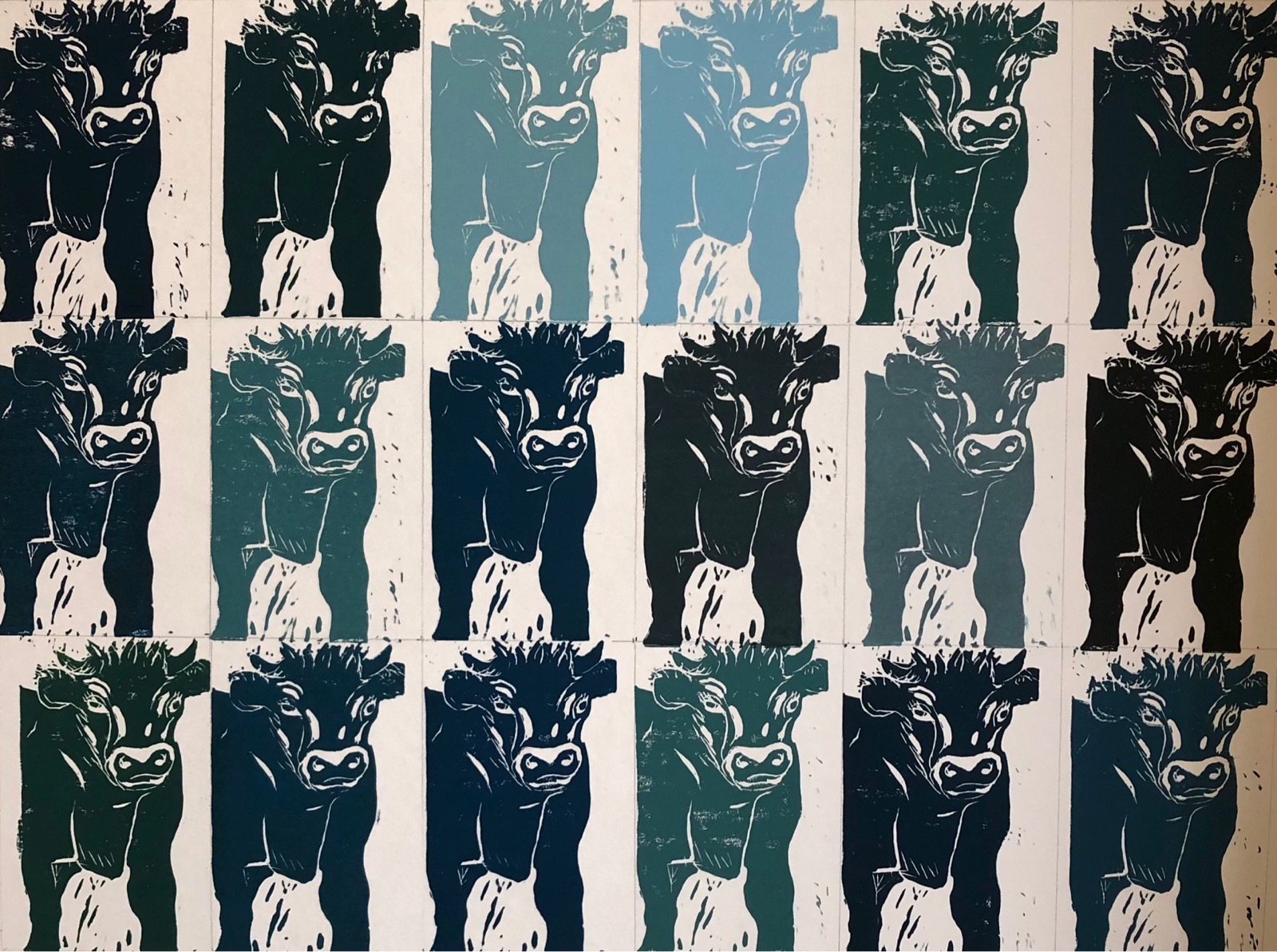 o.T., 2020, Linoldruck, 40x60 cm