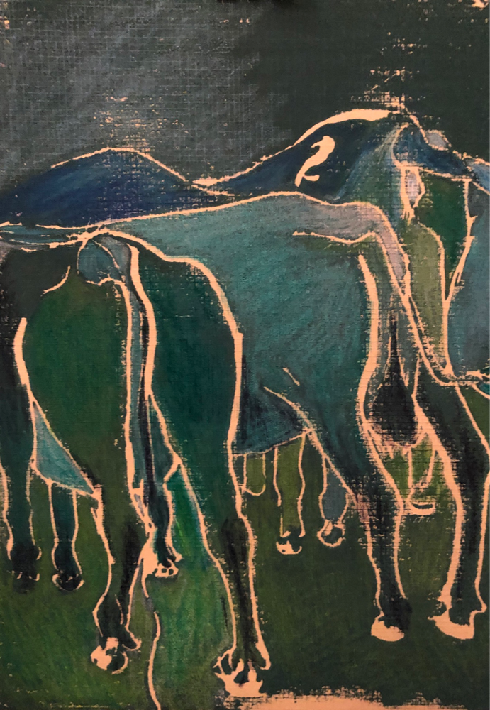 o.T., 2019, Linoldruck, 21x27 cm