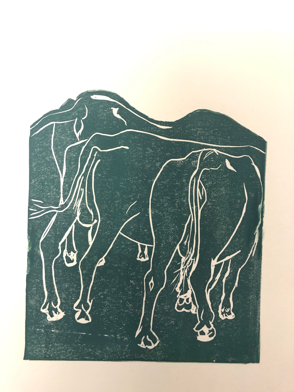 o.T., 2019, Linoldruck, 21x27 cm