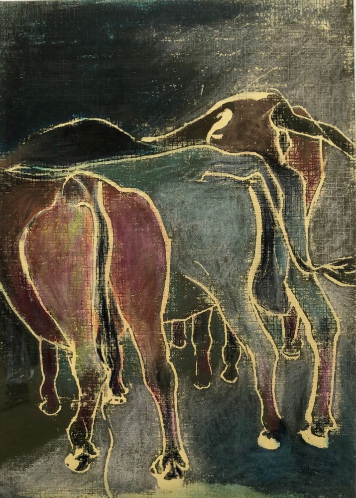 o.T., 2019, Linoldruck, 21x27 cm