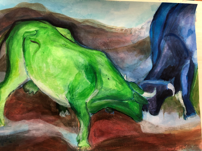 o.T., 2020, Aquarell, 50x40 cm