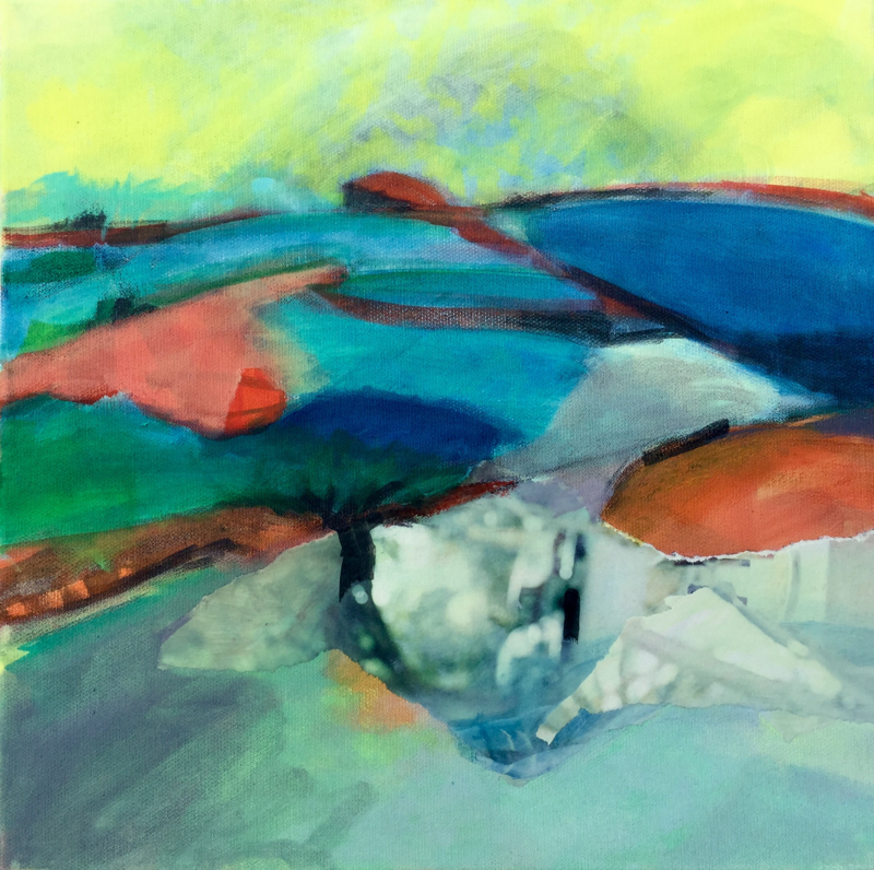 o.T., 2018, Mischtechnik, 40x40 cm